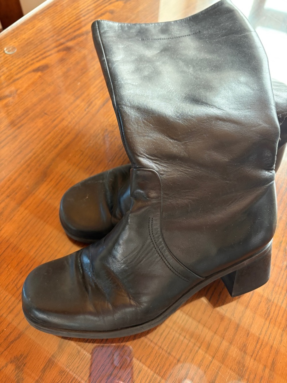 Classic Black Leather Women’s Boots